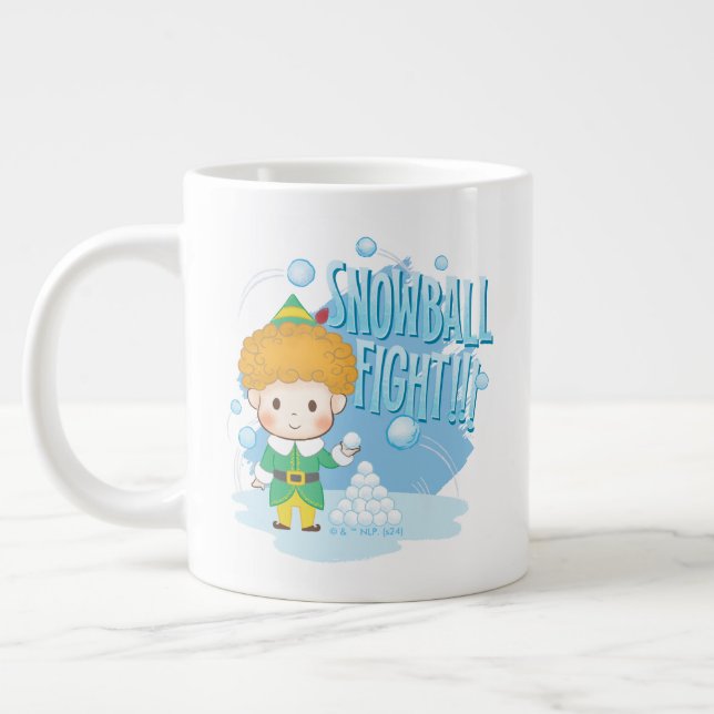 Buddy the Elf Snowball Fight! Giant Coffee Mug (Left)