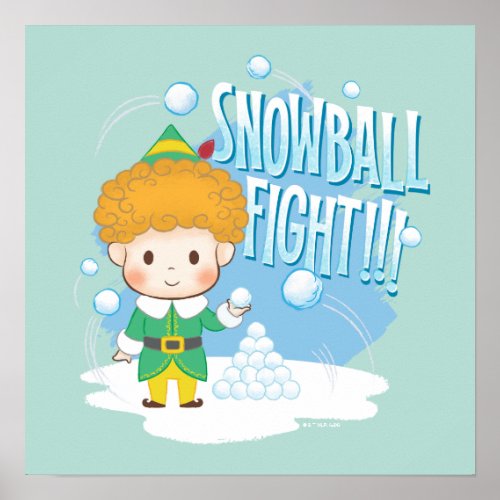 Buddy the Elf Snowball Fight Poster