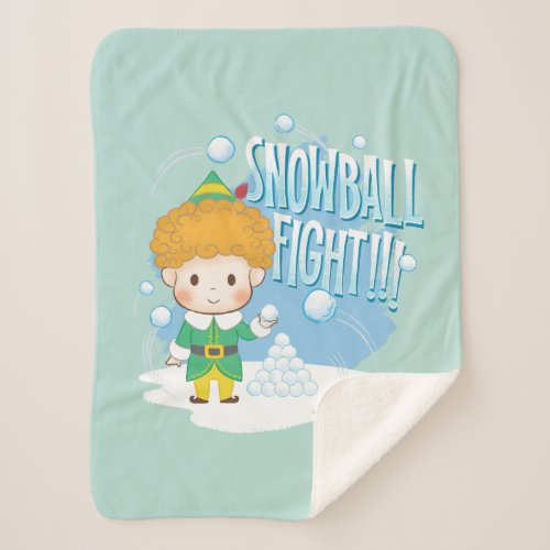 Buddy the Elf Snowball Fight Sherpa Blanket