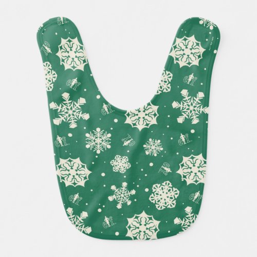 Buddy the Elf Snowflake Pattern Baby Bib