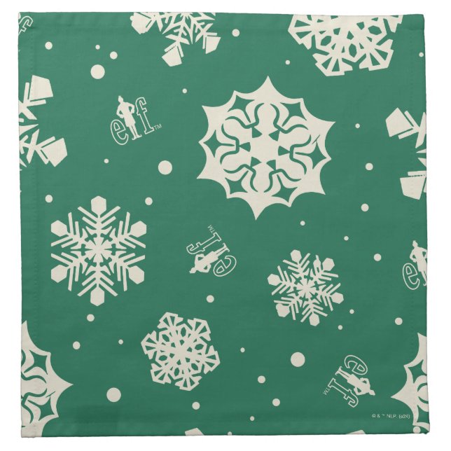 Buddy the Elf Snowflake Pattern Cloth Napkin (Front)