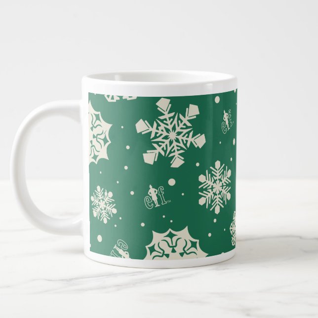 Buddy the Elf Snowflake Pattern Giant Coffee Mug (Left)