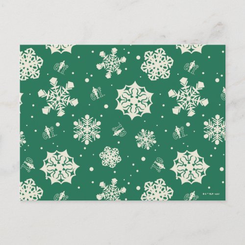 Buddy the Elf Snowflake Pattern Holiday Postcard