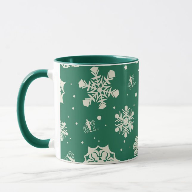 Buddy the Elf Snowflake Pattern Mug (Left)