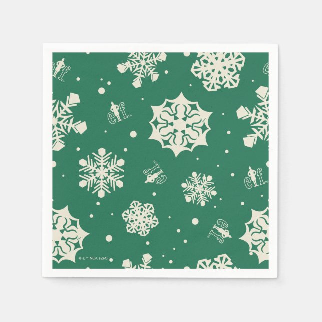 Buddy the Elf Snowflake Pattern Napkins (Front)