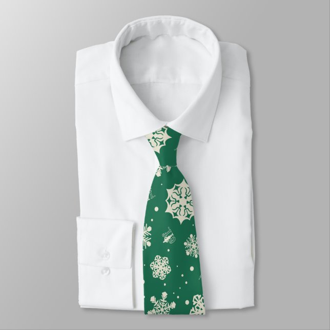 Buddy the Elf Snowflake Pattern Neck Tie (Tied)