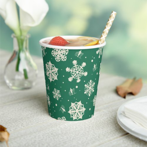 Buddy the Elf Snowflake Pattern Paper Cups