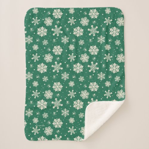 Buddy the Elf Snowflake Pattern Sherpa Blanket