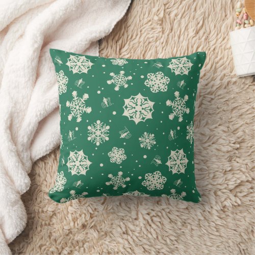 Buddy the Elf Snowflake Pattern Throw Pillow
