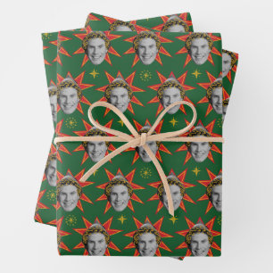 Buddy the Elf Starburst Pattern Wrapping Paper Sheets