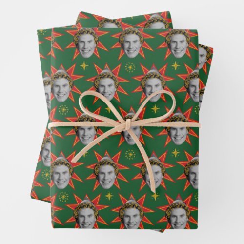 Buddy the Elf  Starburst Pattern Wrapping Paper Sheets