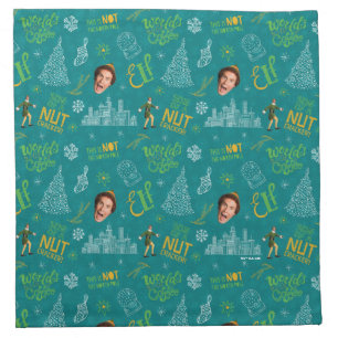 Buddy the Elf Teal Quote Pattern Cloth Napkin
