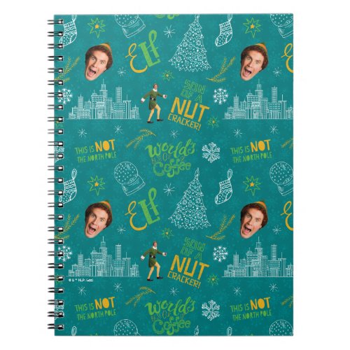 Buddy the Elf Teal Quote Pattern Notebook