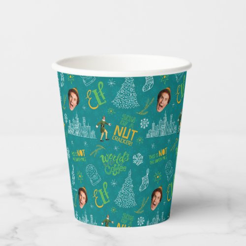 Buddy the Elf Teal Quote Pattern Paper Cups