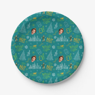 Buddy the Elf Teal Quote Pattern Paper Plates