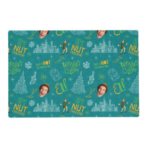 Buddy the Elf Teal Quote Pattern Placemat