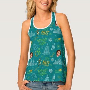 Buddy the Elf Teal Quote Pattern Tank Top