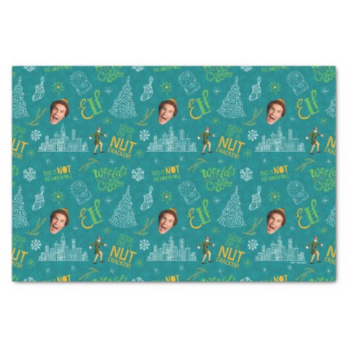 Buddy the Elf Teal Quote Pattern Tissue Paper