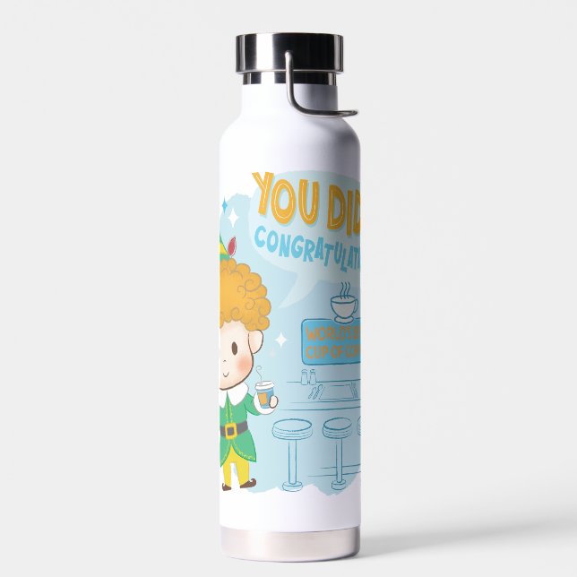 Buddy the Elf You Did It! Congratulations! Water Bottle (Left)
