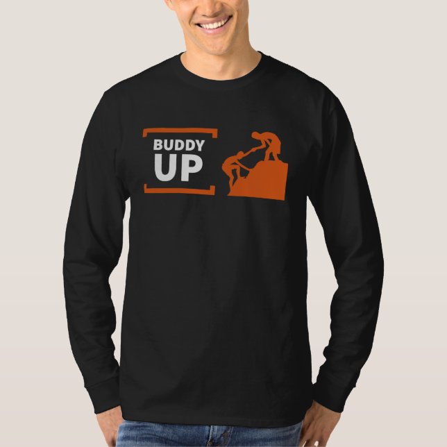 Buddy Up Hiking Climbing T-Shirt (Front)