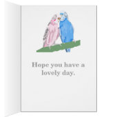 Budgerigar Editable Birthday Card (Inside (Right))