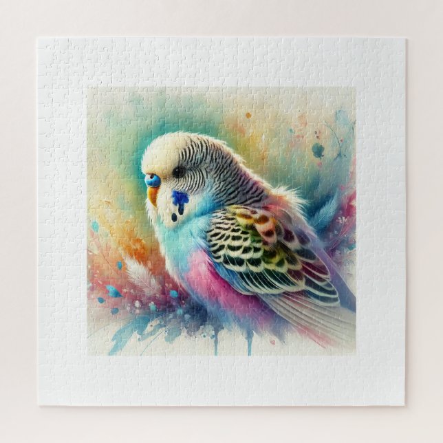 Budgerigar in Colorful Harmony 171024AREF122 - Wat Jigsaw Puzzle (Vertical)