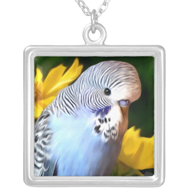 Budgerigar necklace (Square) (Front)