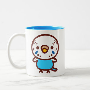 Budgerigar / Normal sky blue female Two-Tone Coffee Mug