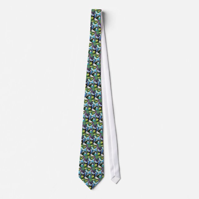 Budgerigar Parrots Tie (Front)