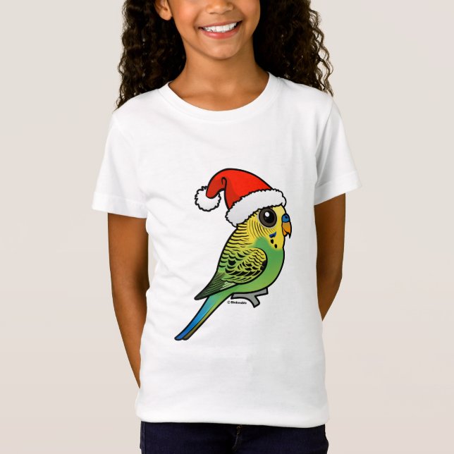 Budgerigar Santa Claus T-Shirt (Front)