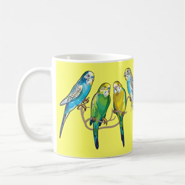 budgerigars coffee mug (Left)