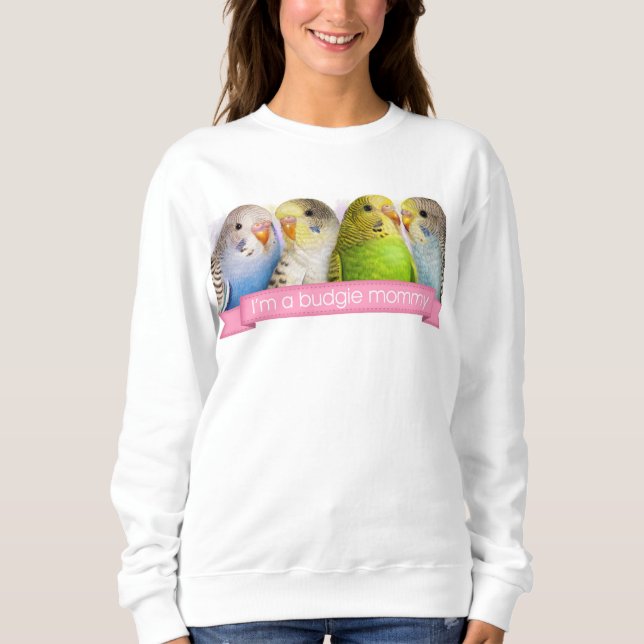 Budgerigars realistic painting sweatshirt (Front)