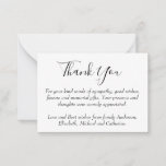 BUDGET 100 x Thank You Funeral Memorial NoteCards