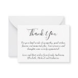BUDGET 100 x Thank You Funeral Memorial NoteCards BUDGET 100 x Thank You Funeral Memorial NoteCards