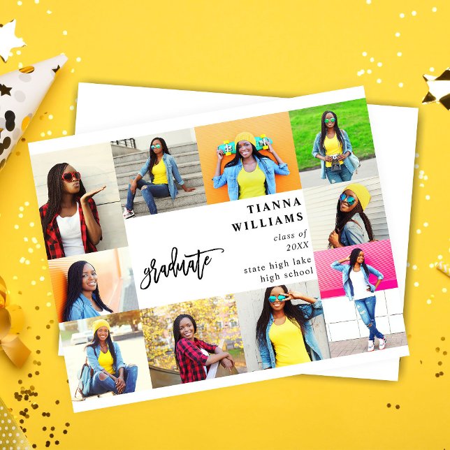 Budget 10 Multi Photo Graduation Announcement (Creator Uploaded)