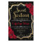 Budget 16th Birthday - Gold Black Red Invitation