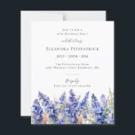 BUDGET 18th Birthday July Birth Month Flower<br><div class="desc">Create a beautiful summer birthday theme for your July celebration around July's Birth Flower - Blue Larkspur. Larkspur is also known as Delphinium.</div>