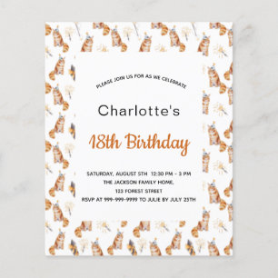 Budget 18th birthday party cats white golden