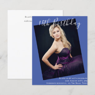 BUDGET 18th Birthday PHOTO Invite Announcement