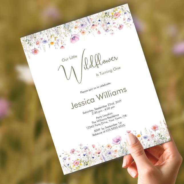 Budget 1st Birthday Little Wildflower Turning One  (Creator Uploaded)