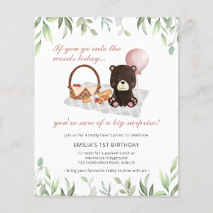 Budget 1st Birthday Teddy Bear Picnic Pink