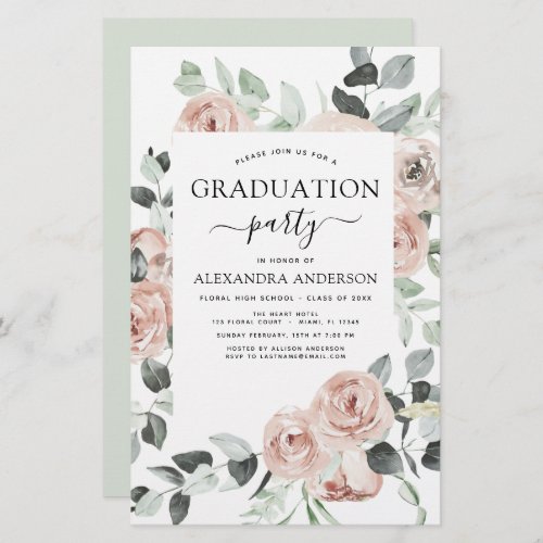 Budget 2022 Dusty Pink Graduation Floral