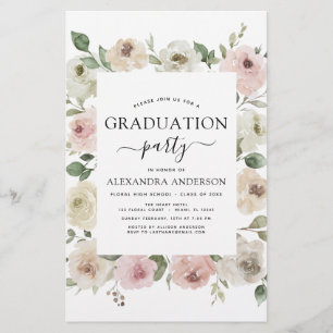 Budget 2022 Dusty Pink Graduation Floral