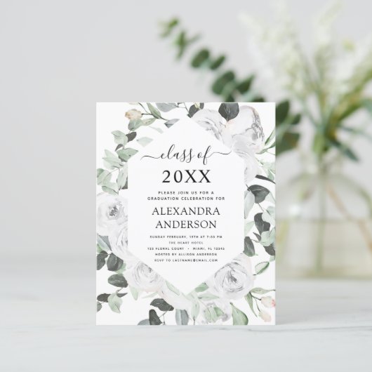 Budget 2022 Eucalyptus Graduation Floral Roses (Standing Front)