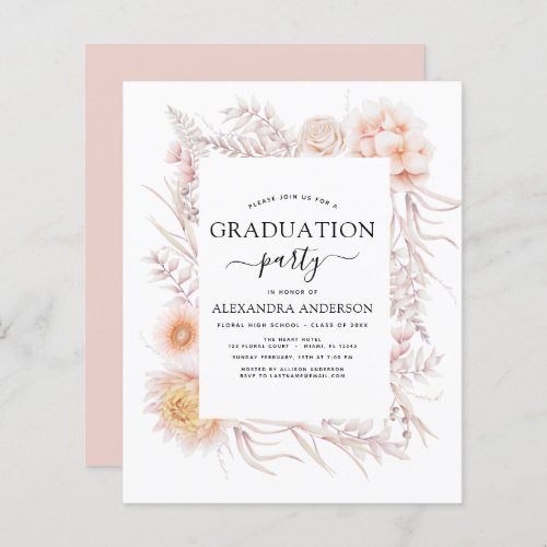 Budget 2022 Graduation Boho Chic Dusty Pink Desert