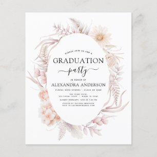 Budget 2022 Graduation Boho Chic Dusty Pink Desert Flyer