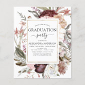 Budget 2022 Graduation Boho Dusty Pink Burgundy (Front)