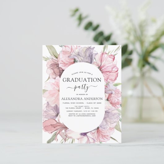 Budget 2022 Graduation Boho Dusty Pink Purple (Standing Front)