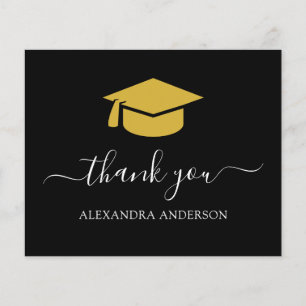 Budget 2022 Graduation Thank You Black Gold Flyer