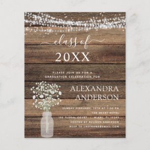 Budget 2023 Graduation Baby's Breath Invitation Flyer